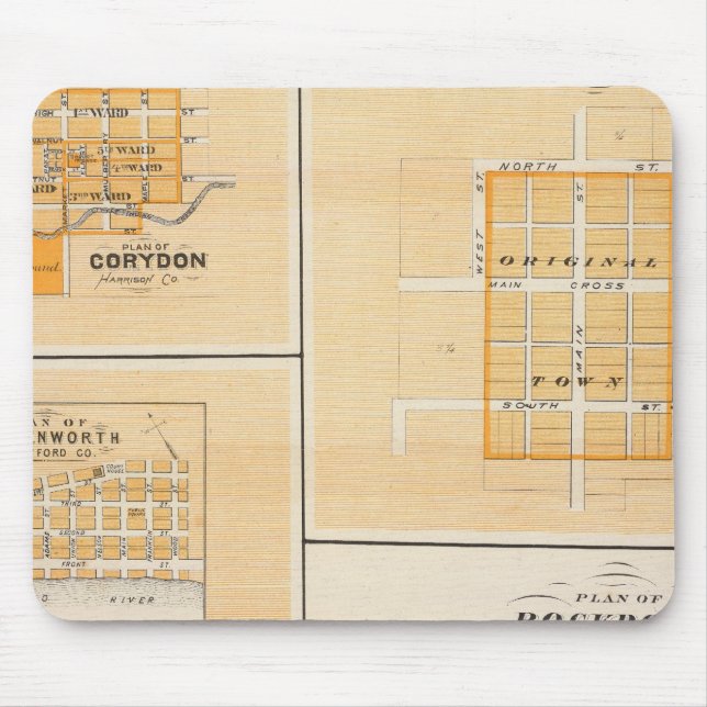 Plan of Rockport, Spencer Co with Everton Mouse Mat (Front)