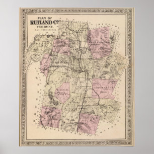 Plan of Rutland Vermont Poster