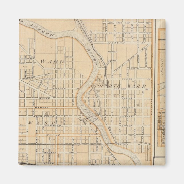 Plan of South Bend with Mishawaka Magnet (Front)