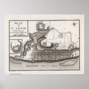Plan of St Lewis Poster