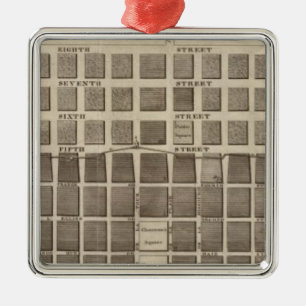 Plan of St. Louis, Missouri Metal Tree Decoration
