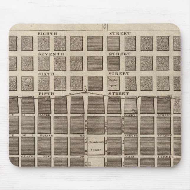 Plan of St. Louis, Missouri Mouse Mat (Front)