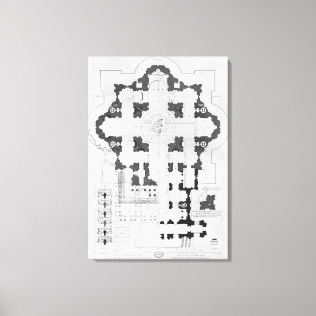 Plan of St. Peter's Basilica Canvas Print (Front)