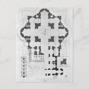 Plan of St. Peter's Basilica Postcard