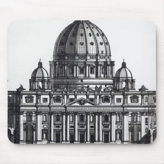 Plan of St. Peter's, Rome, engraved by Mouse Mat (Front)