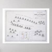 Plan of the Battle of Cape St. Vincent, 14th Febru