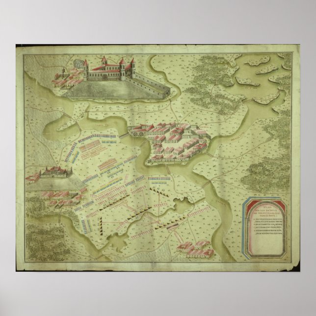 Plan of the Battle of Mollwitz Poster (Front)