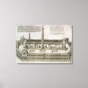 Plan of the Circus Maximus, Rome, engraved by the Canvas Print