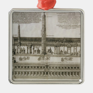 Plan of the Circus Maximus, Rome, engraved by the Metal Tree Decoration