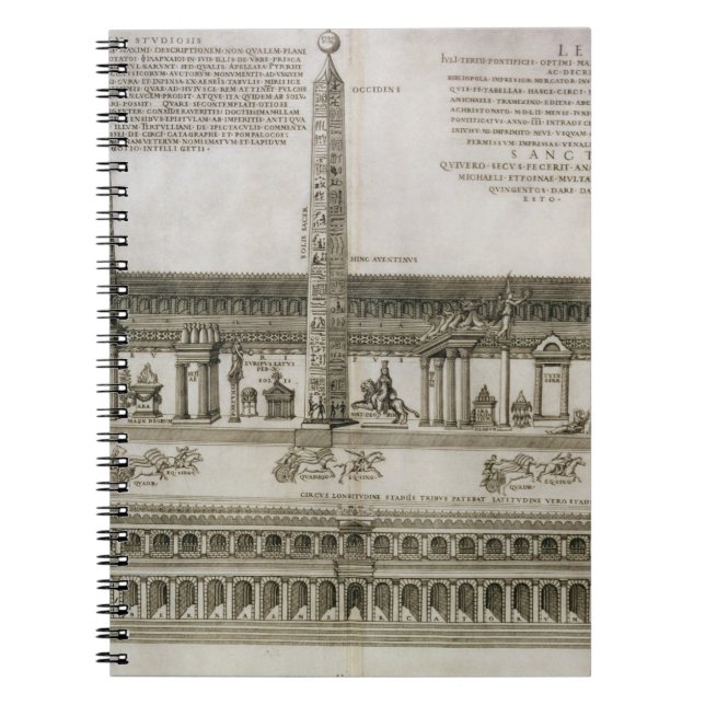 Plan of the Circus Maximus, Rome, engraved by the Notebook (Front)