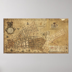 Plan of the City of New York Map (1755) Poster