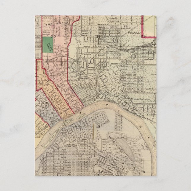 Plan of the City of St. Paul and Vicinity Postcard (Front)