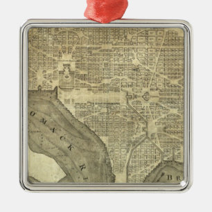 Plan of the City of Washington Metal Tree Decoration