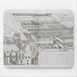 Plan of the enclosed gardens and Chateau de Gaillo Mouse Mat