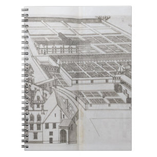Plan of the enclosed gardens and Chateau de Gaillo Notebook