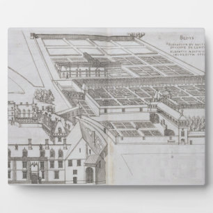 Plan of the enclosed gardens and Chateau de Gaillo Plaque