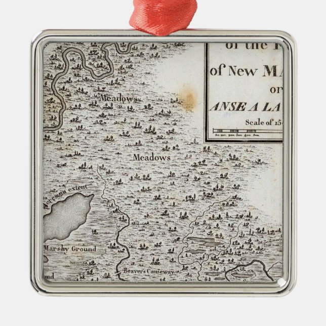 Plan of the Fort of New Madrid Metal Tree Decoration (Front)