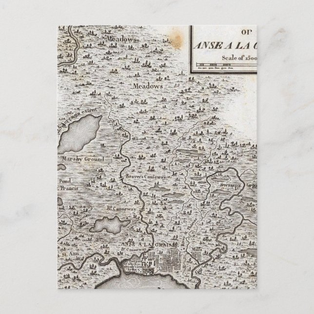 Plan of the Fort of New Madrid Postcard (Front)