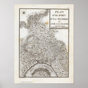 Plan of the Fort of New Madrid Poster