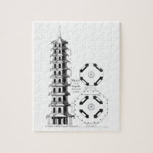 Plan of the Pagoda at Kew, from 'Jardins Anglo-Chi Jigsaw Puzzle