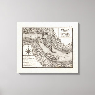 Plan of the Rapids or Falls of the Ohio Canvas Print