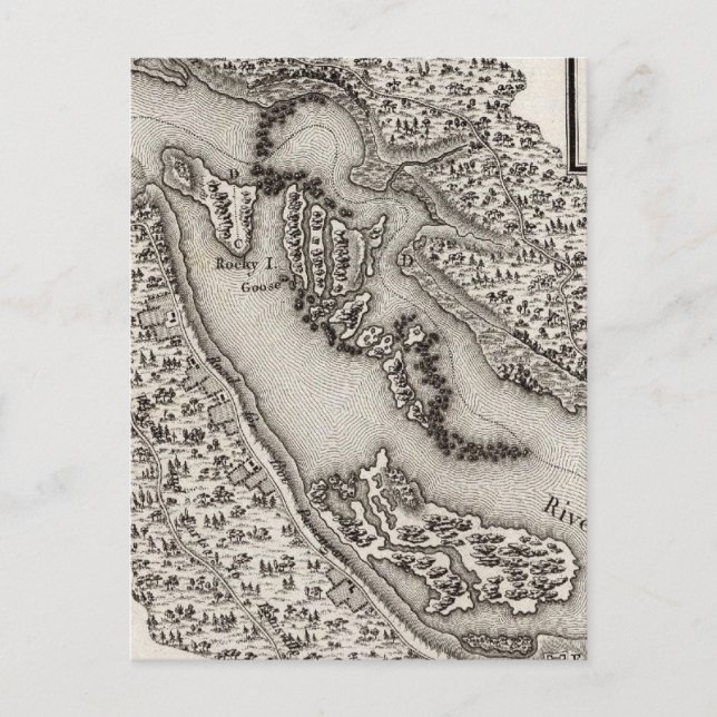 Plan of the Rapids or Falls of the Ohio Postcard (Front)