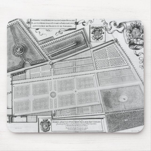 Plan of the Royal Garden Mouse Mat (Front)