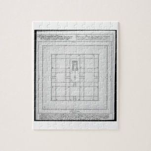 Plan of the Temple of Solomon, Jerusalem, from 'En Jigsaw Puzzle