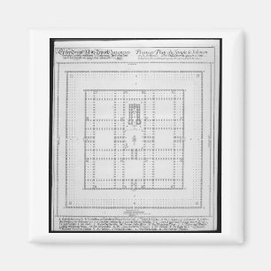 Plan of the Temple of Solomon, Jerusalem, from 'En Magnet