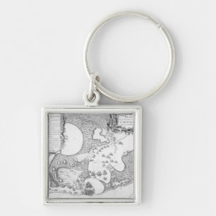 Plan of the Town and Harbour of Cartagena Key Ring