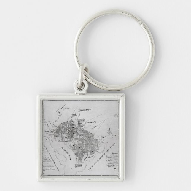 Plan of Washington D.C. Key Ring (Front)