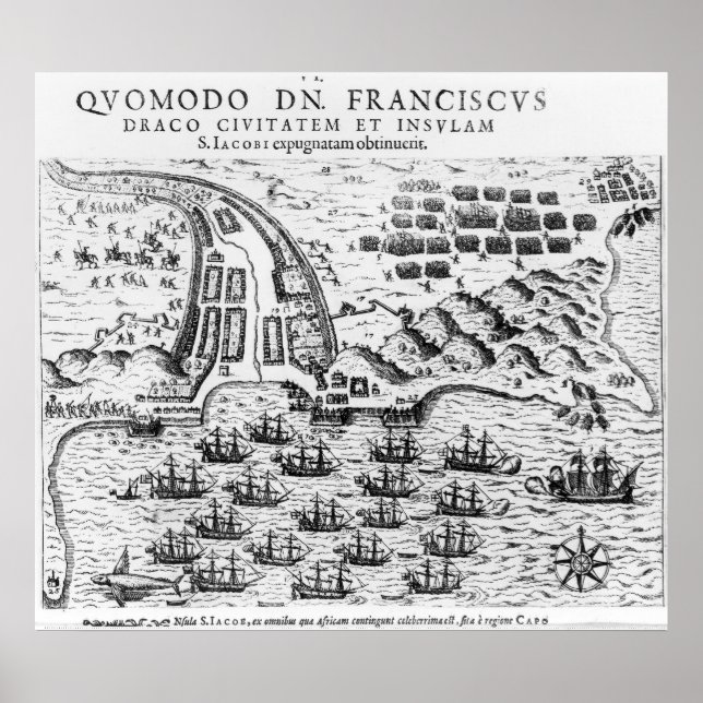 Plan Showing how Francis Drake  Stormed Poster (Front)
