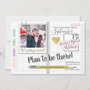 Plan to be There Bullet Journal Calendar Photo Save The Date