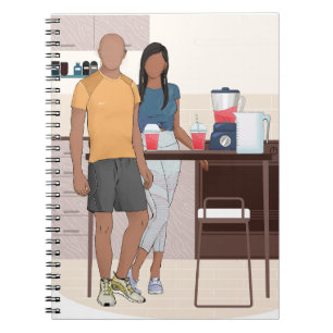 Plan With Me   Cute Couple Fitness Goal Notebook