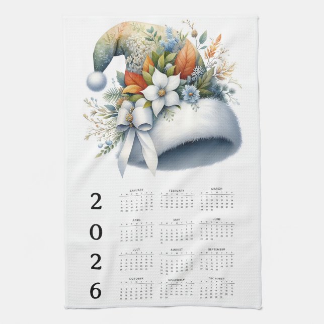 Plan your year in style with this 2026 calendar tea towel (Vertical)