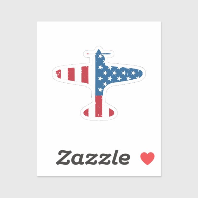 Plane Aircraft USA Flag Veteran Pilot Gift (Sheet)
