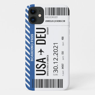 Plane Boarding Ticket (Personalise) Case-Mate iPho iPhone 11 Case