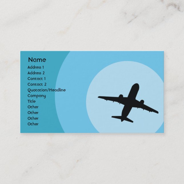 Plane - Business Business Card (Front)