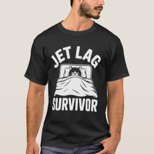 Plane Cat Jet Lag Survivor T-Shirt