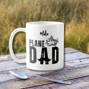 PLANE Dad & Vintage Aeroplane,Funny Father's Day Coffee Mug