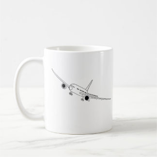 Plane design coffee mug