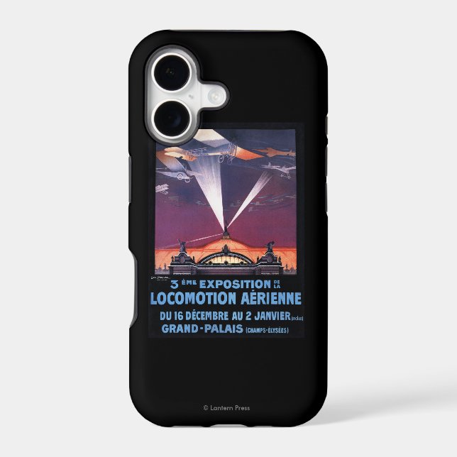 Plane Flying Over Searchlight Poster (Back)