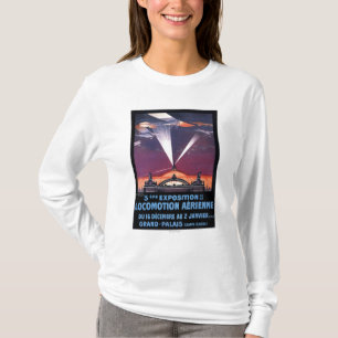 Plane Flying Over Searchlight Poster T-Shirt
