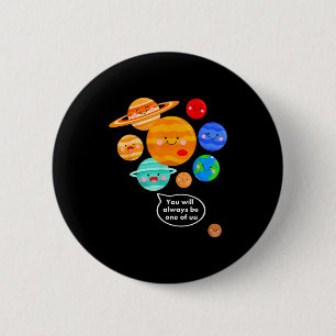 Plane Funny Cartoon Planets Never Forget 6 Cm Round Badge