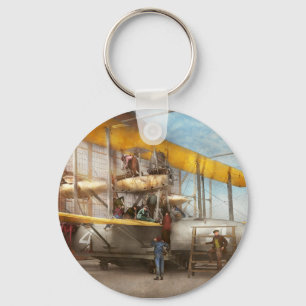 Plane - Getting ready for a long flight 1919 Key Ring