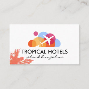 Plane Graphics Tropical Palm Trees Business Card