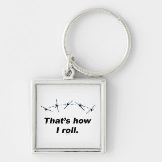 Plane How I Roll Key Ring