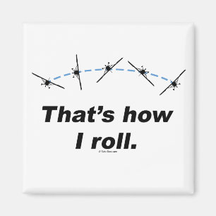 Plane How I Roll Magnet