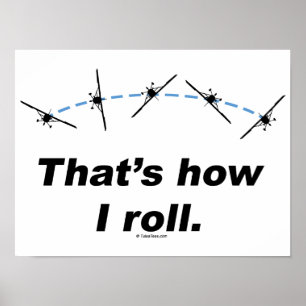 Plane How I Roll Poster