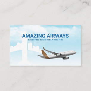 Plane in the Clouds Travel Agent Business Card
